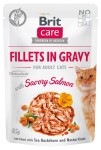 BRIT CARE Cat Pouches Fillets in Gravy with Savory Salmon sos /saszetka/ 24x85g