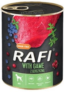 DOLINA NOTECI Rafi Mokra karma dla psa dziczyzną 12x800g
