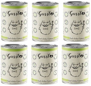 GUSSTO Cat Fresh Chicken with Prawns kurczak z krewetką 6x400g