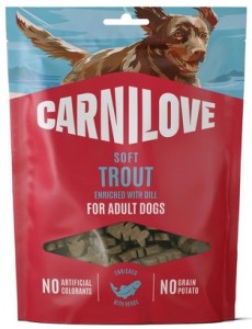 BRIT CARNILOVE Soft Snack Trout with Dill przysmak dla psa 200g
