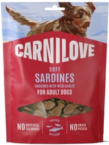 BRIT CARNILOVE Soft Snack Sardine with Garlic przysmak dla psa 200g