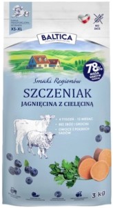 BALTICA Smaki Regionów Szczeniak Jagnięcina z Cielęciną dla szczeniąt wszystkich ras 3kg