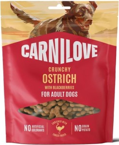 BRIT CARNILOVE Crunchy Snack Ostrich with Blackberries przysmak dla psa 200g