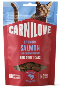 BRIT CARNILOVE Cat CRUNCHY Snack Salmon enriched with Catnip 50g