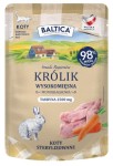 Baltica Królik kot dorosły wysokomięsna karma mokra saszetka 10x100g 