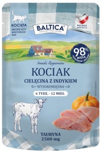 BALTICA Cielęcina z indykiem Kociak SASZETKA 100G