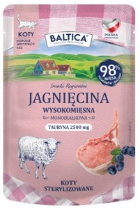  Baltica Jagnięcina kot dorosły wysokomięsna karma mokra saszetka 100g