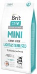 BRIT CARE Mini Grain Free Light&Sterilised Rabbit&Salmon 2kg
