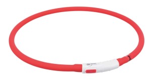 TRIXIE Obroża migająca, silikonowa czerwona USB XS-XL "12643" 70cm/10mm